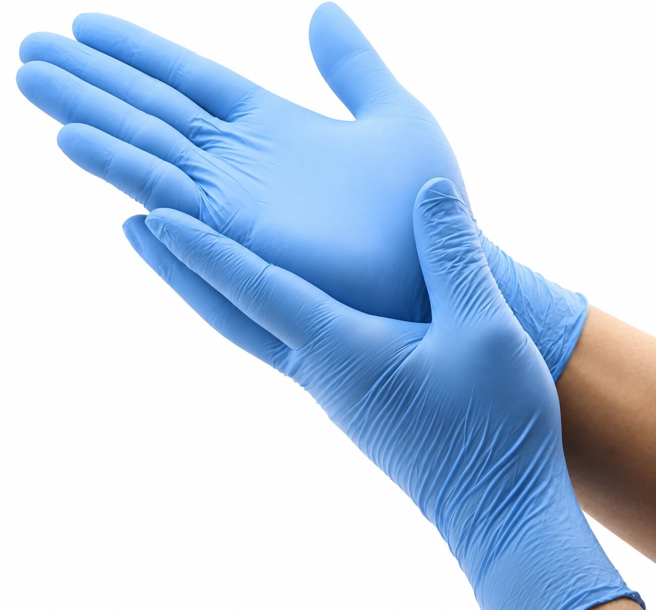 Blue Plastic Gloves