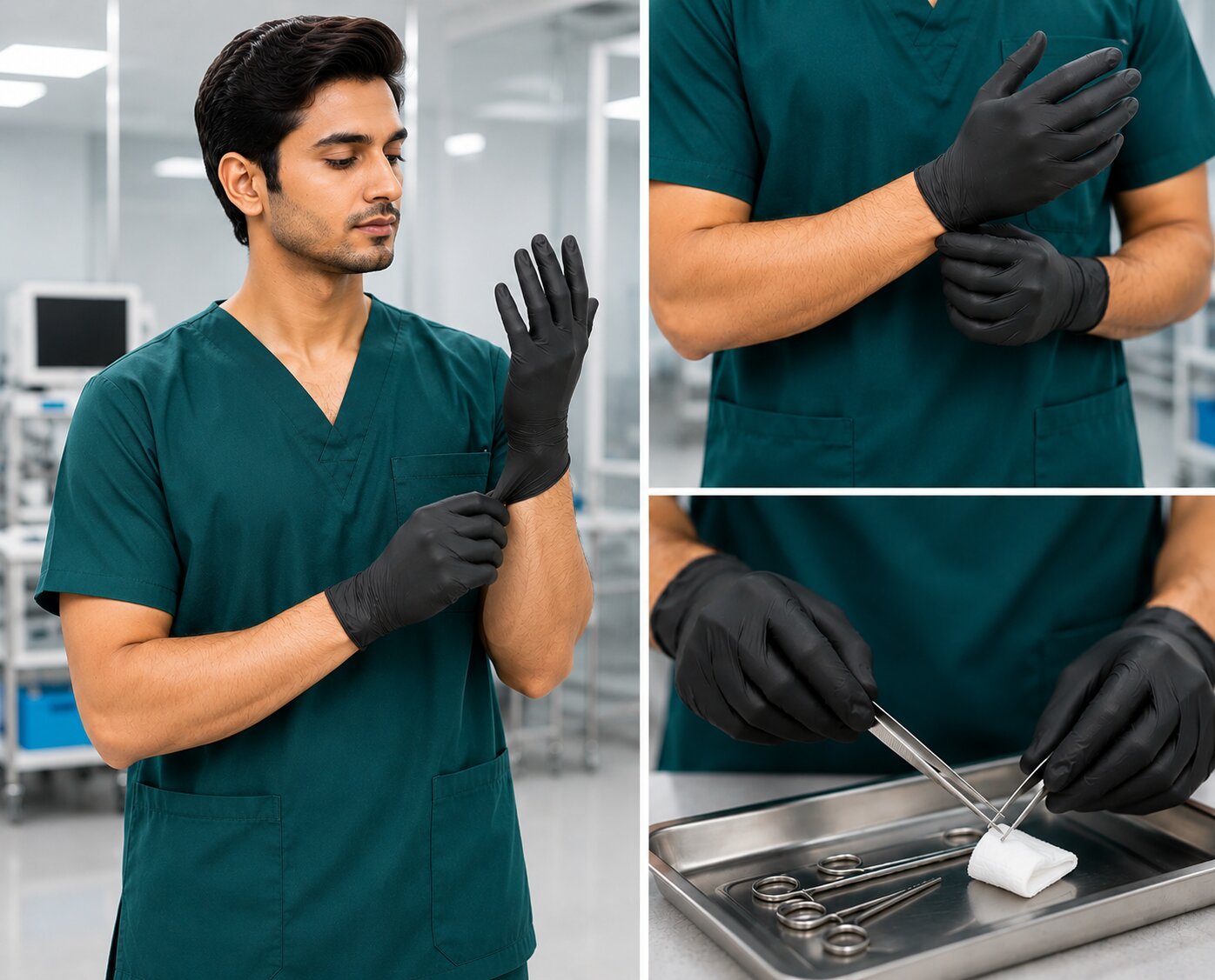 Black Plastic Glove